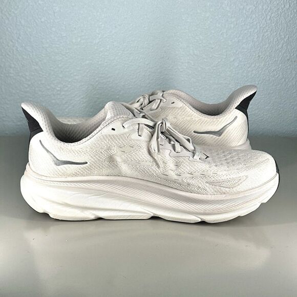Hoka One One Mens Size 11.5D Clifton 9 1127895 NCSW White Running Shoes Sneakers main image 5
